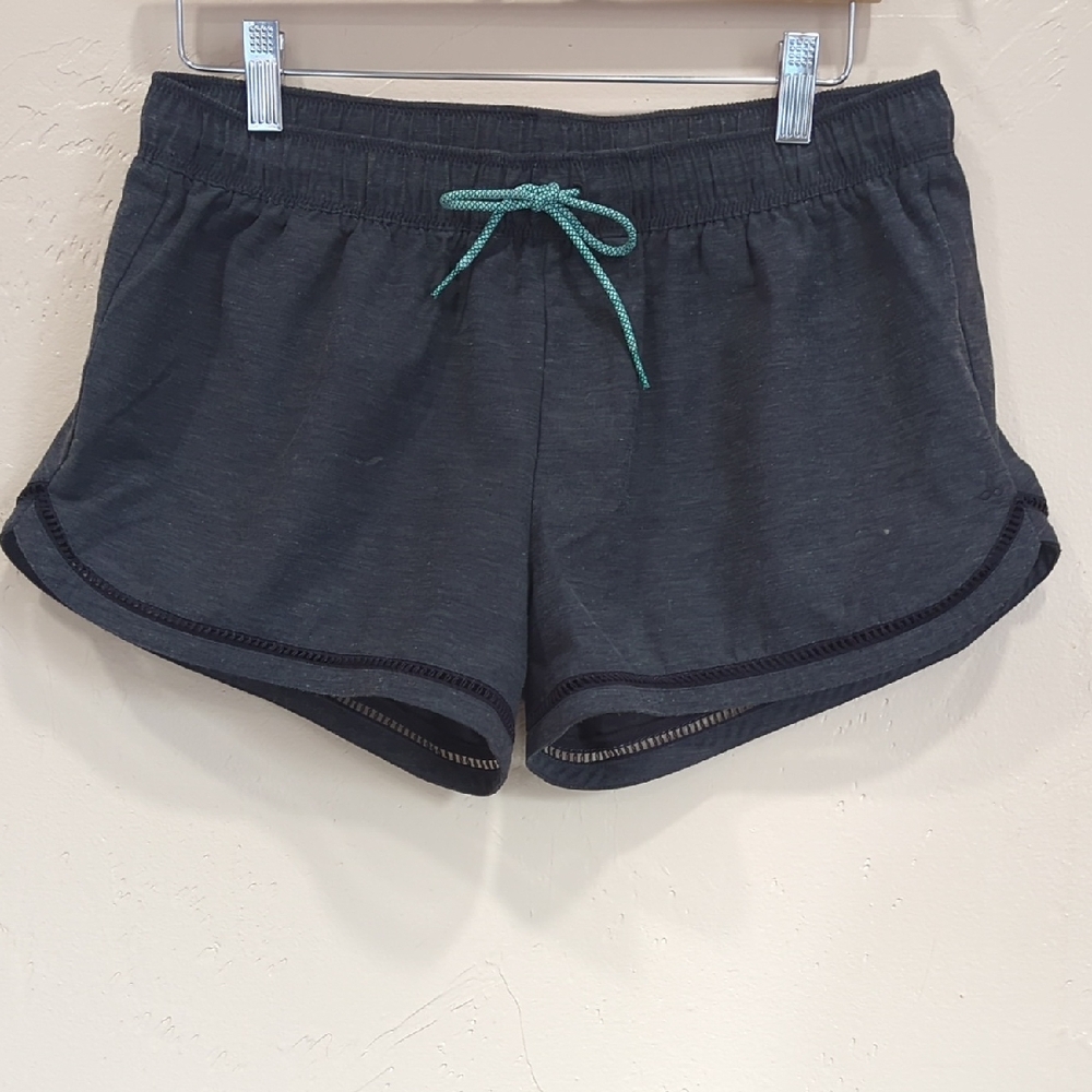 Prana Charcoal Shorts with Teal Accent